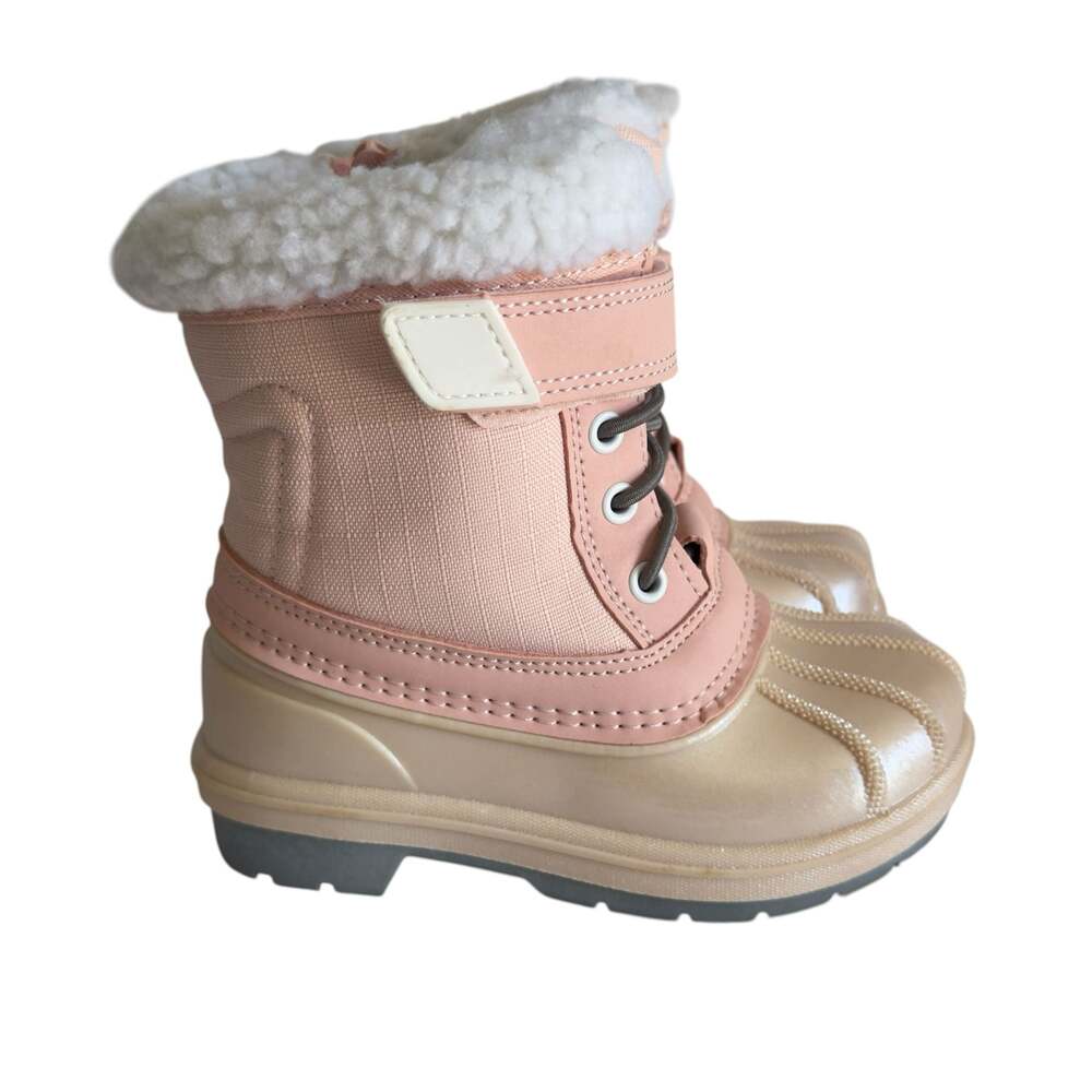 Cat & Jack Sherpa Lined Journey Toddler Girl Pink Winter Snow Boots 8